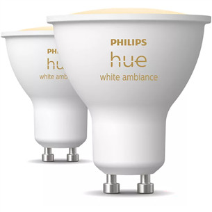 Philips Hue White Ambiance, GU10, 2 tk, valge - Nutivalgusti 929003666702
