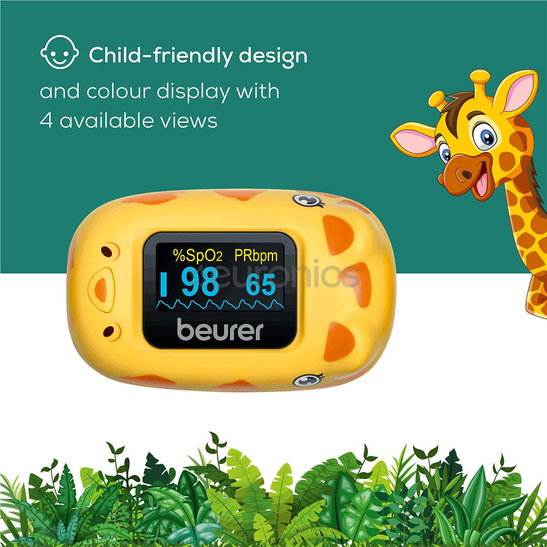 Beurer PO13 Kids, желтый - Пульсоксиметр для детей