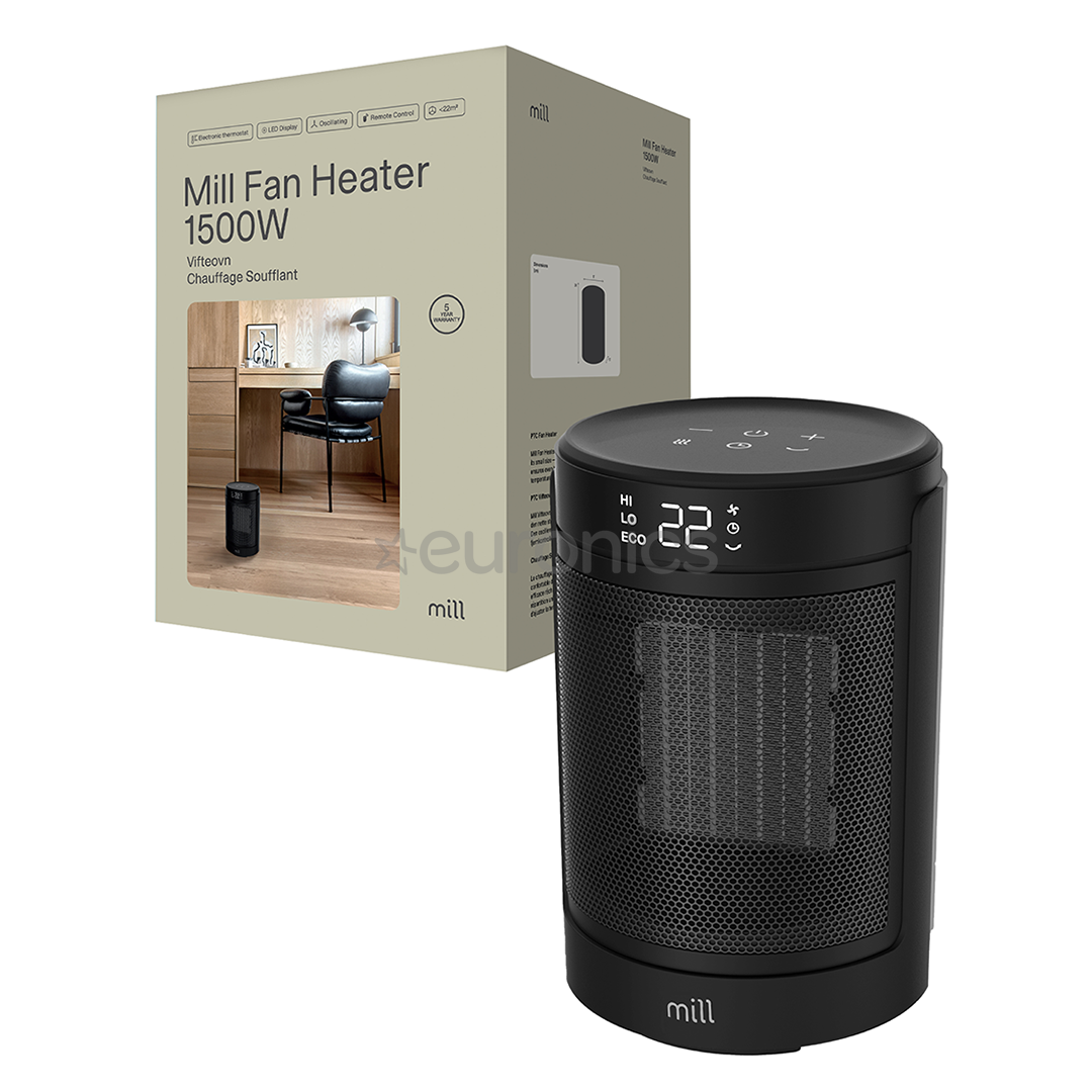 Mill, 1500 Вт, черный - Керамический термовентилятор