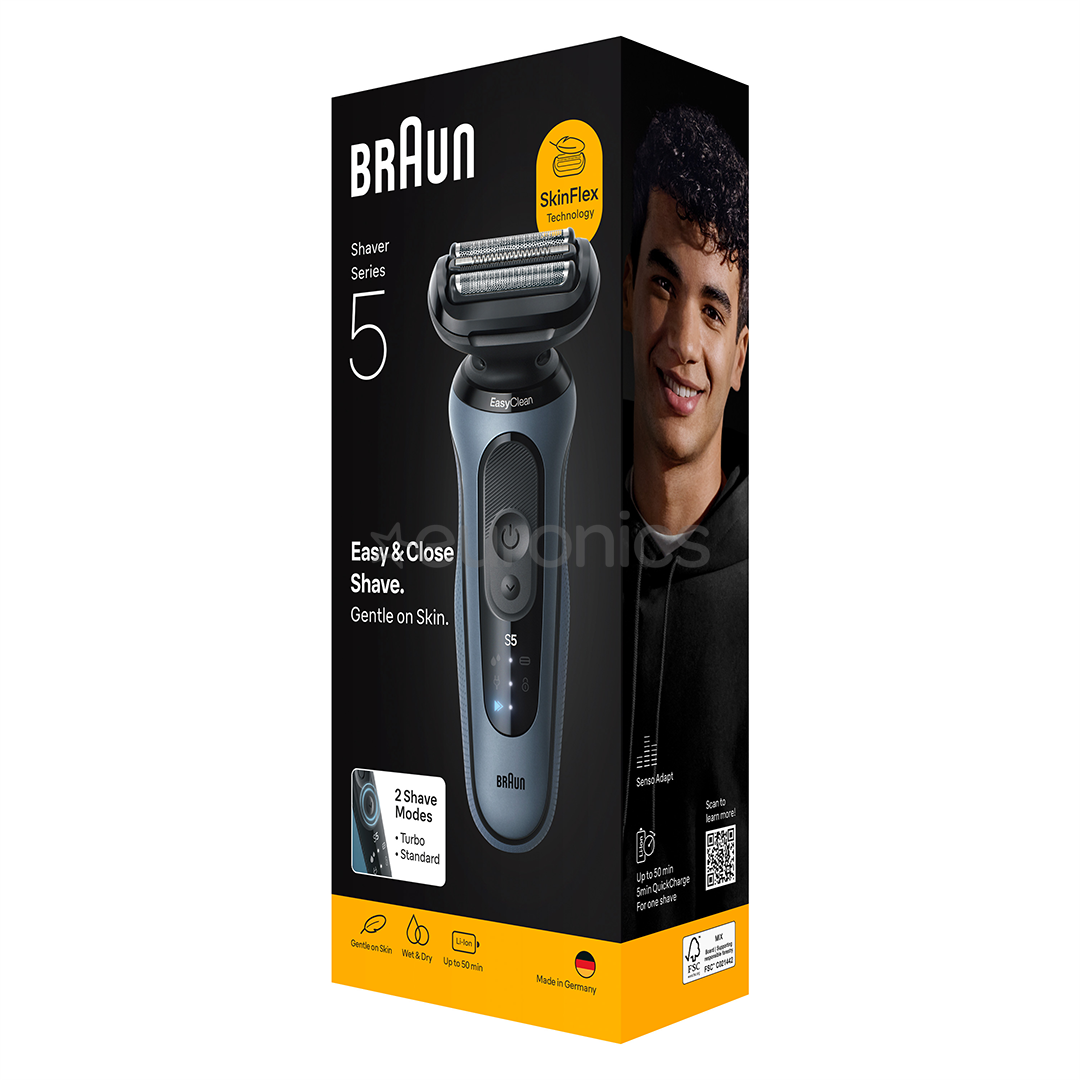 Braun Series 5, Wet & Dry, синий - Бритва