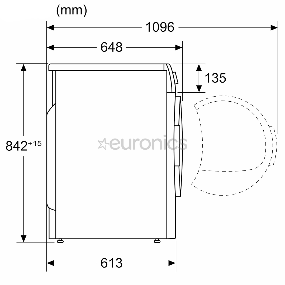 Bosch, Series 6, 9 kg, depth 61.3 cm - Clothes dryer