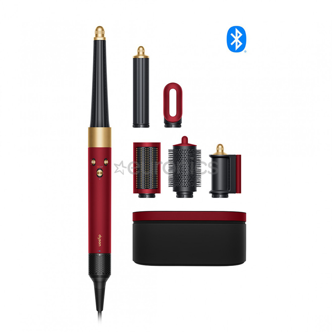 Dyson Airwrap i.d.™, Bluetooth®, 1300 W, Straight+Wavy, Red Velvet, punane/kuldne - Juuste kujundamise seade