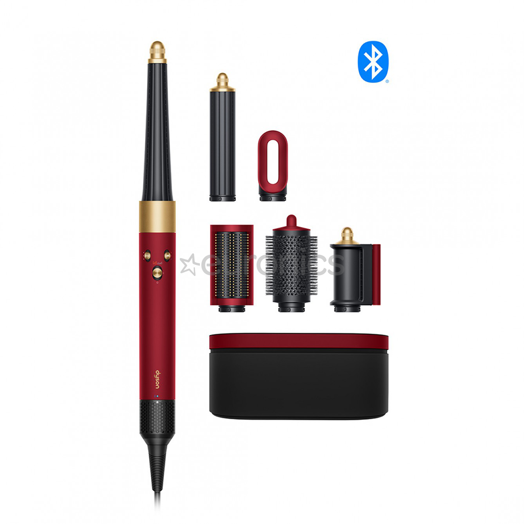 Dyson Airwrap i.d.™, Bluetooth®, 1300 Вт, Straight+Wavy, Red Velvet, красный/золотистый - Стайлер для волос