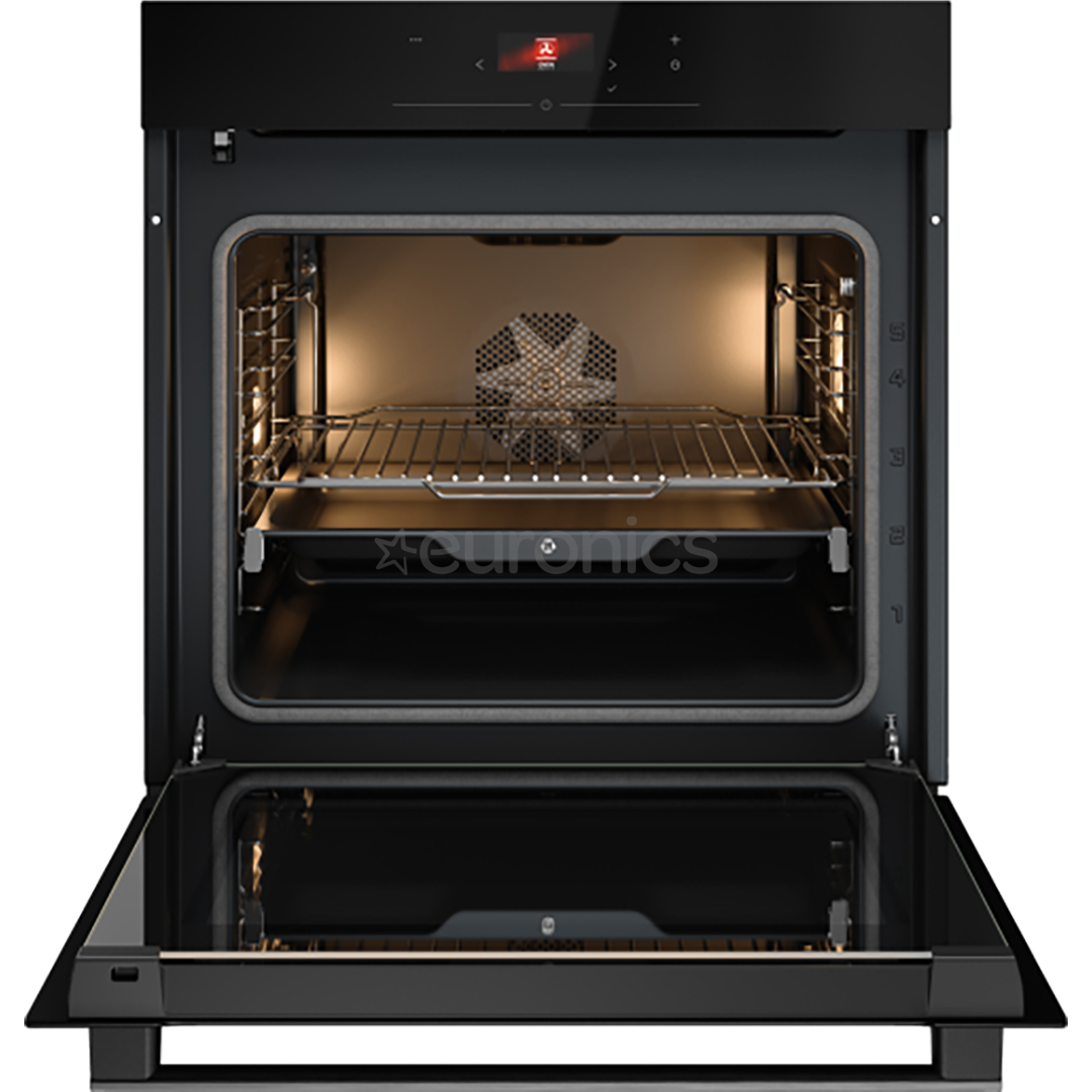 Asko, 71 L, pyrolytic cleaning, black - Built-in oven