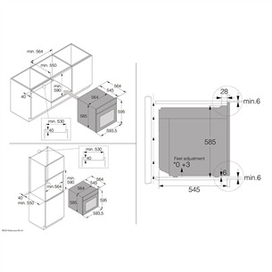 Asko, 71 L, pürolüütiline puhastus, must - Integreeritav ahi