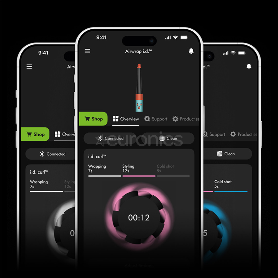 Dyson Airwrap i.d.™, Bluetooth®, 1300 W, Straight+Wavy, Red Velvet, punane/kuldne - Juuste kujundamise seade