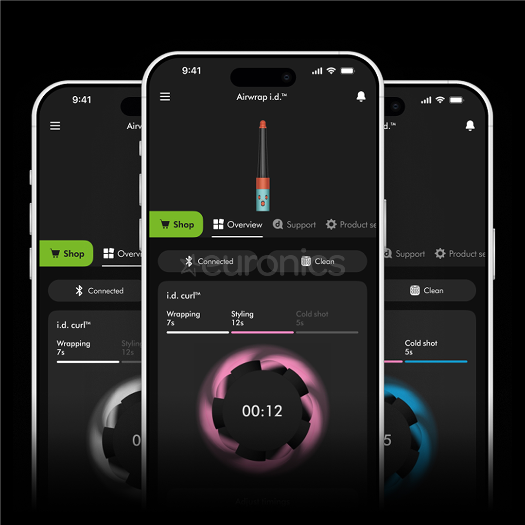 Dyson Airwrap i.d.™, Bluetooth®, 1300 Вт, Straight+Wavy, Red Velvet, красный/золотистый - Стайлер для волос