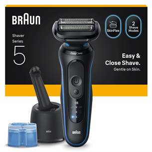 Braun Series 5, Wet & Dry, черный/синий - Бритва 52-B7000CC