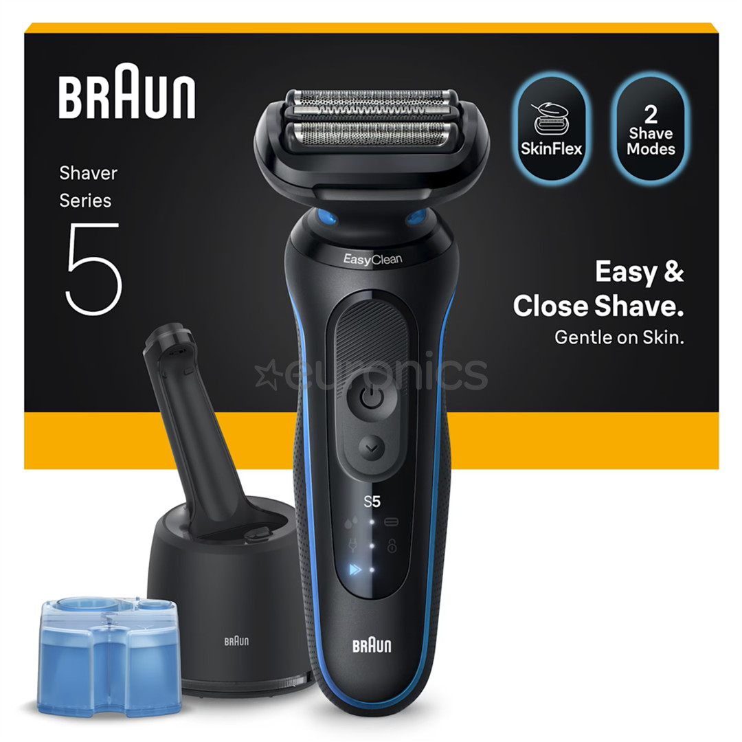 Braun Series 5, Wet & Dry, черный/синий - Бритва