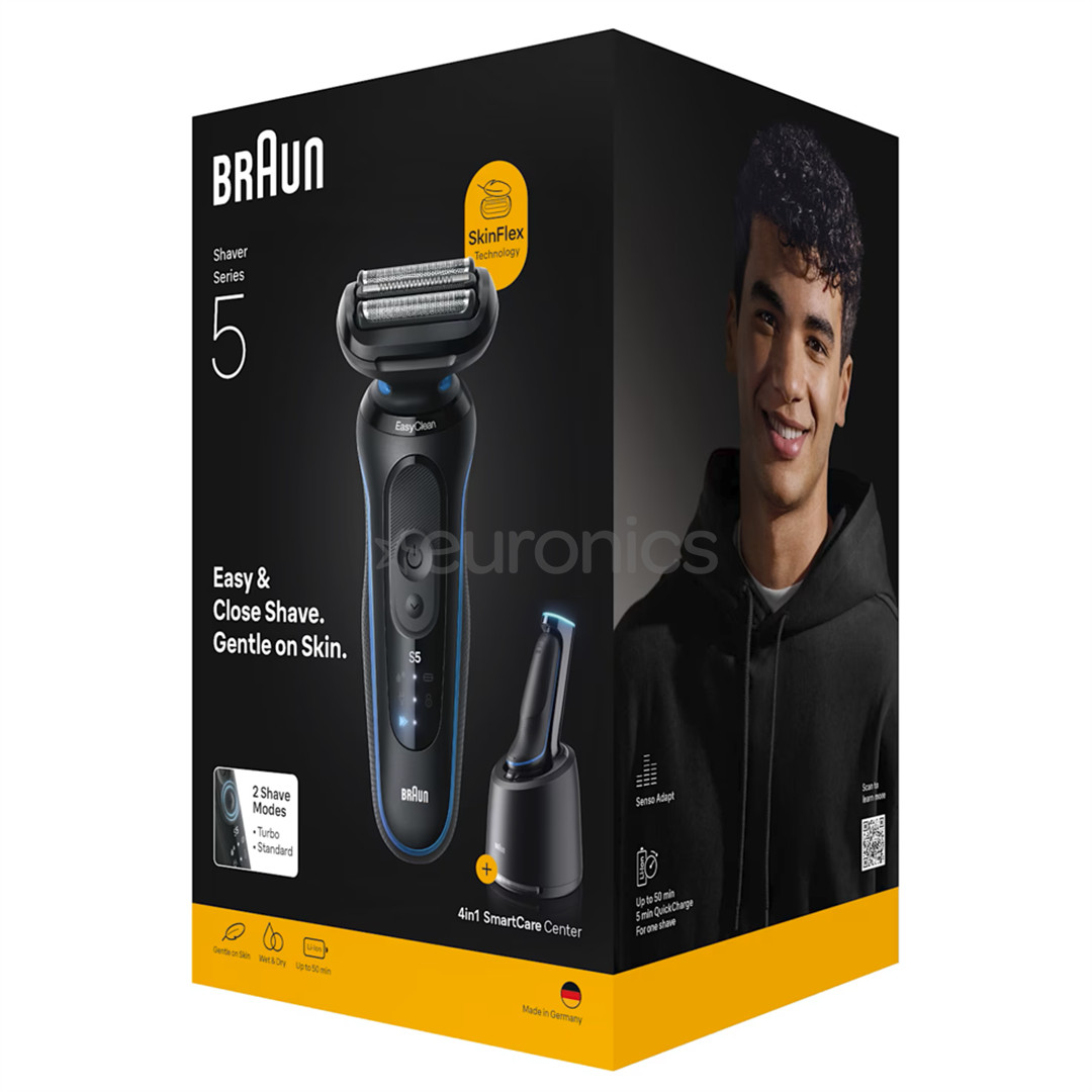 Braun Series 5, Wet & Dry, черный/синий - Бритва