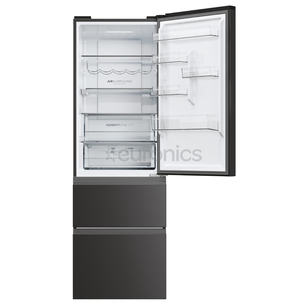 Haier 3D 60 Series 5, Total No Frost, 360 L, height 185 cm, black - Refrigerator