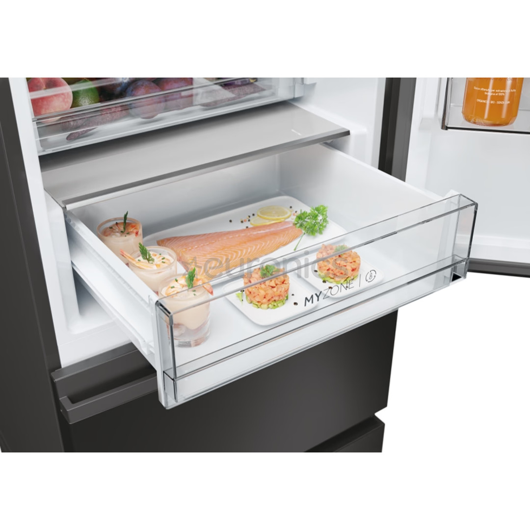 Haier 3D 60 Series 5, Total No Frost, 360 L, height 185 cm, black - Refrigerator