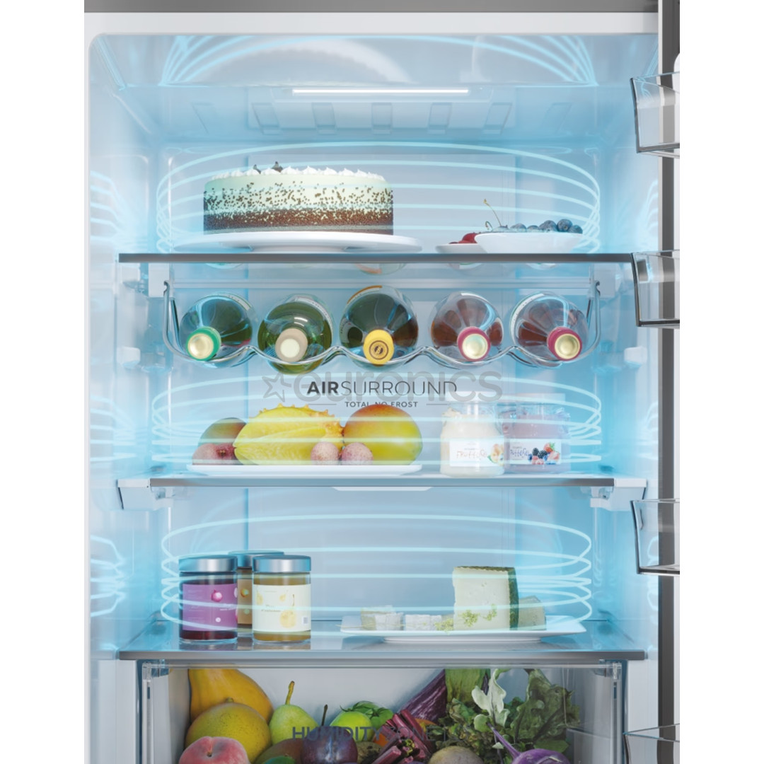 Haier 3D 60 Series 5, Total No Frost, 360 L, height 185 cm, black - Refrigerator