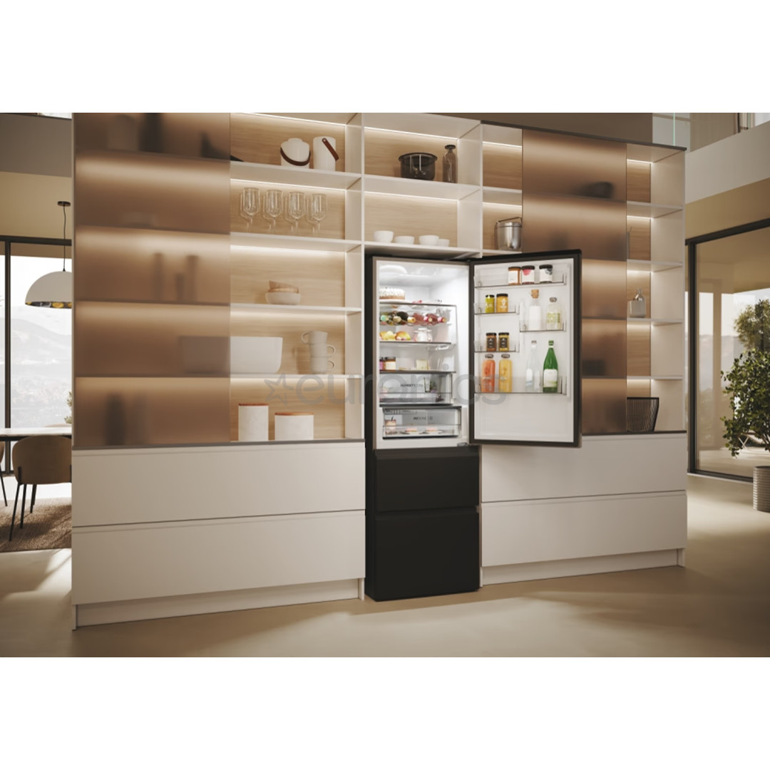 Haier 3D 60 Series 5, Total No Frost, 360 L, height 185 cm, black - Refrigerator