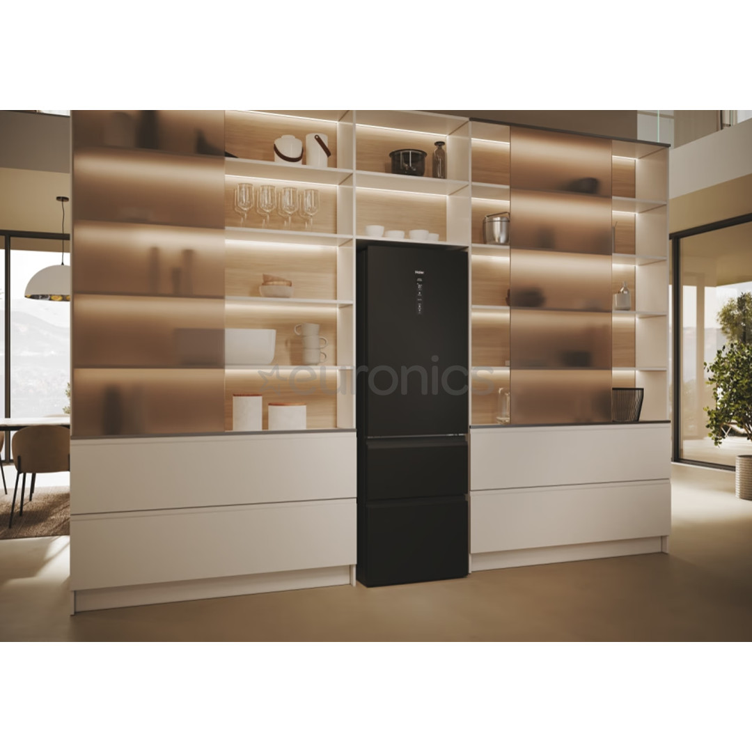 Haier 3D 60 Series 5, Total No Frost, 360 L, height 185 cm, black - Refrigerator