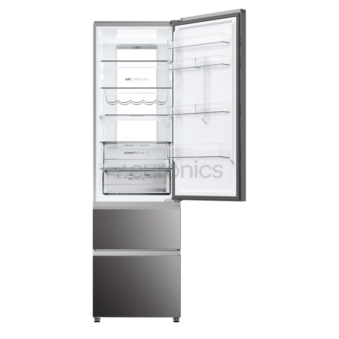 Haier 3D 60 Series 7, No Frost, 414 л, высота 205 см, темная нерж. сталь - Холодильник