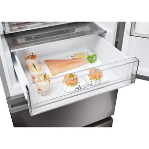 Haier 3D 60 Series 7, No Frost, 414 л, высота 205 см, темная нерж. сталь - Холодильник