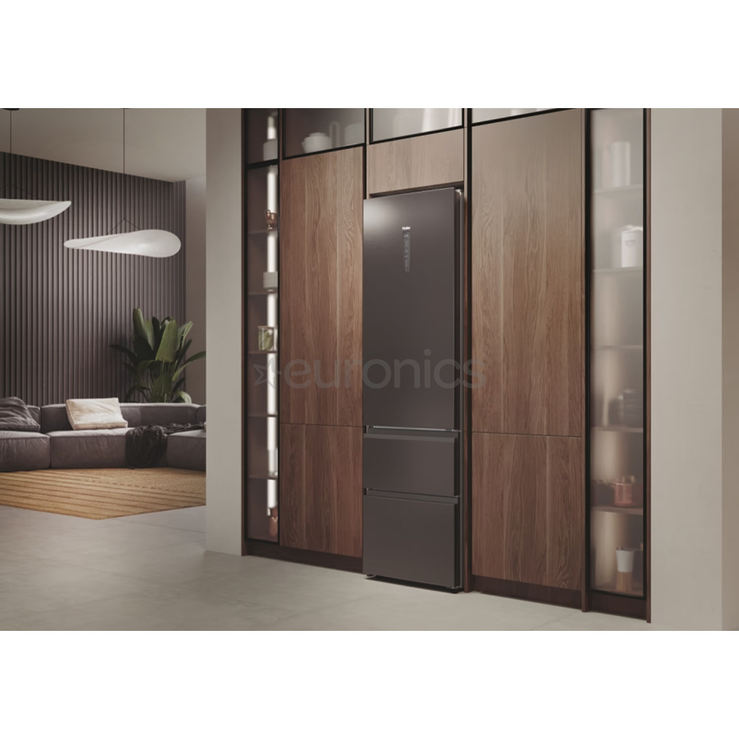 Haier 3D 60 Series 7, No Frost, 414 л, высота 205 см, темная нерж. сталь - Холодильник