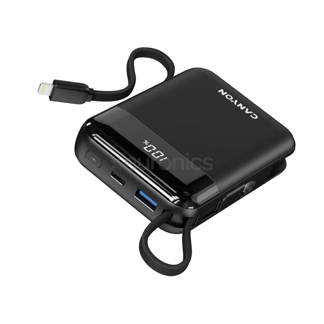 Canyon OnPower 104, 10000 мАч, черный - Внешний аккумулятор