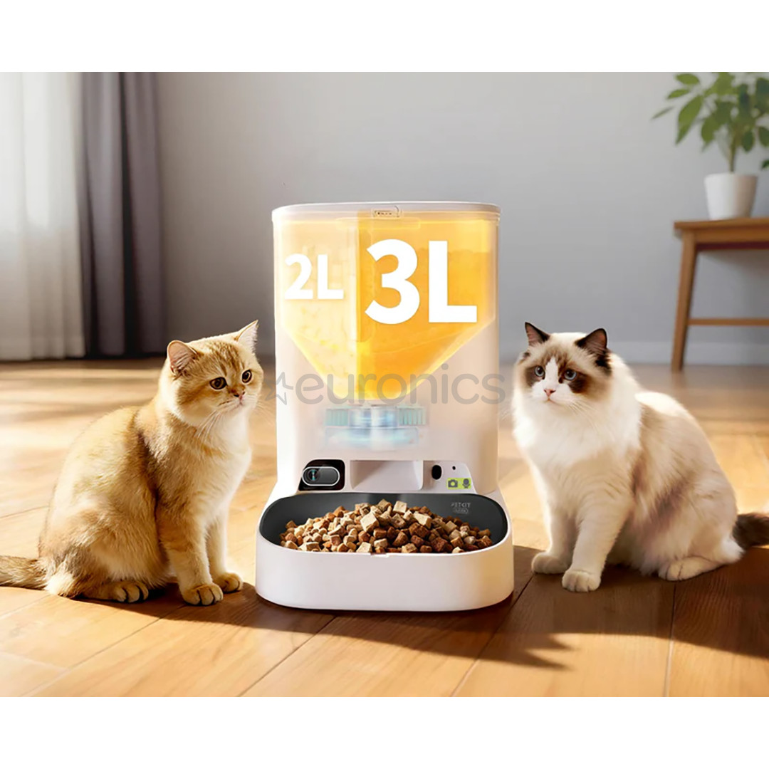 Petkit YumShare Dual-hopper 2, белый - Автоматическая кормушка для домашних животных с камерой