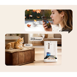 Petkit YumShare Dual-hopper 2, белый - Автоматическая кормушка для домашних животных с камерой