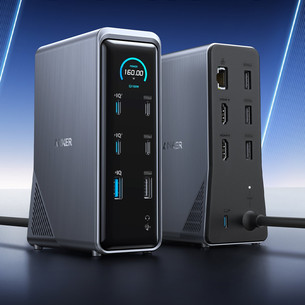 Anker Prime Dual Display, 160 W, must - Sülearvuti dokk