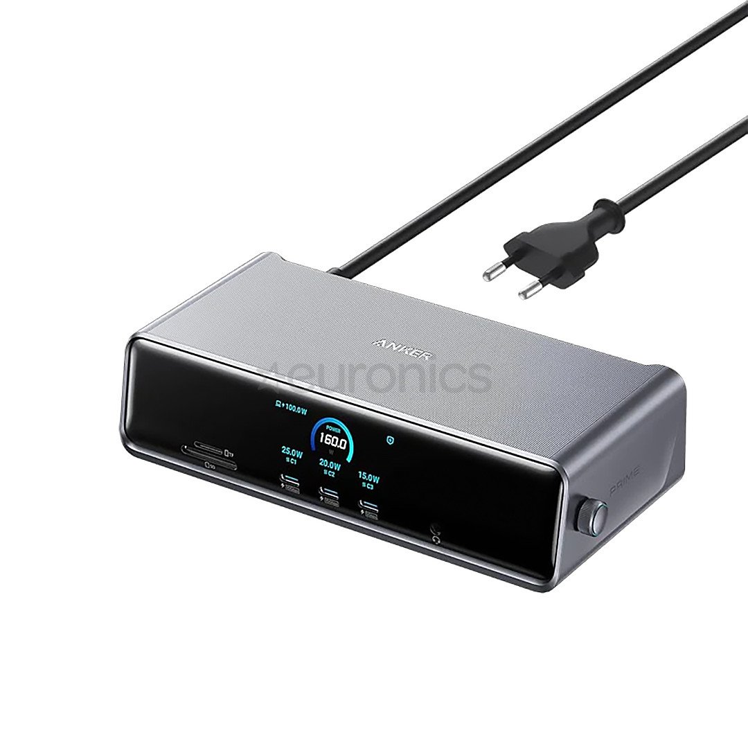 Anker Prime Triple Display, 140 W, hall - Sülearvuti dokk