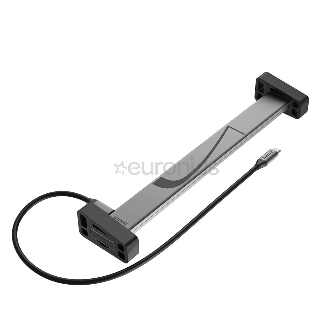 Hama Connect2Office, USB-C, 12 ports, 100 W, gray - Docking station