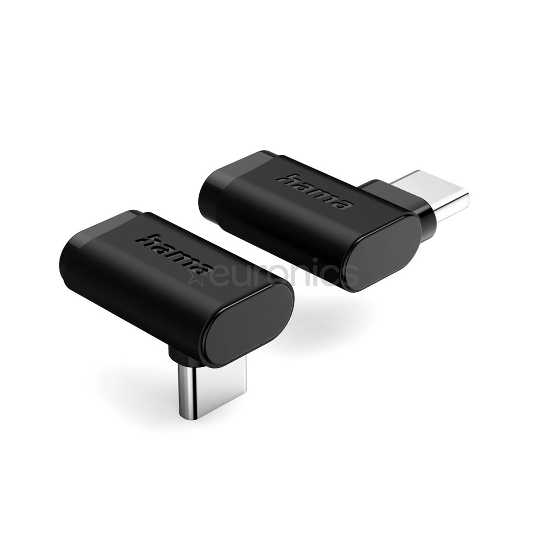 Hama 90°C USB-C Angled Adapter, черный - Адаптер