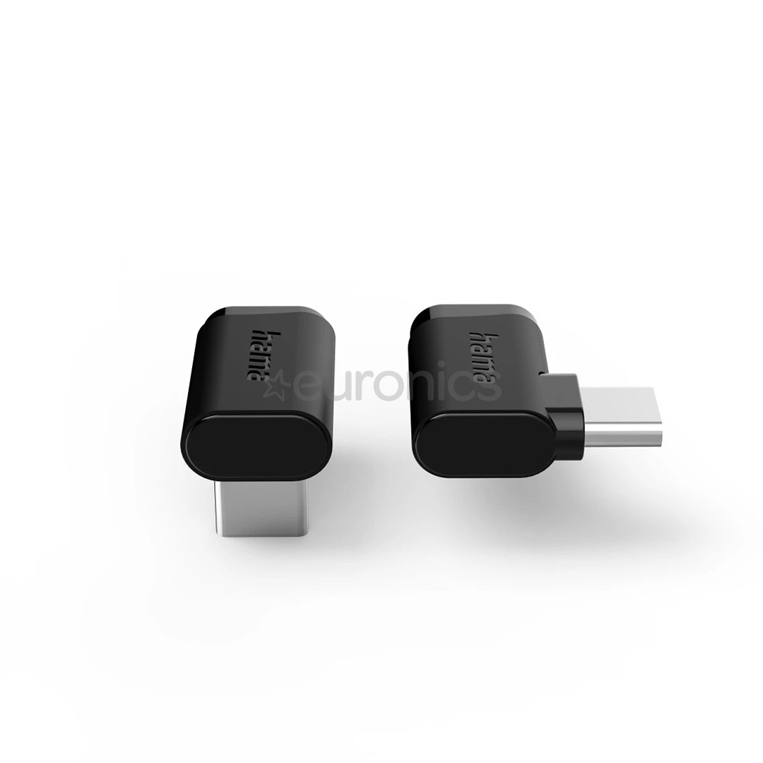 Hama 90°C USB-C Angled Adapter, черный - Адаптер