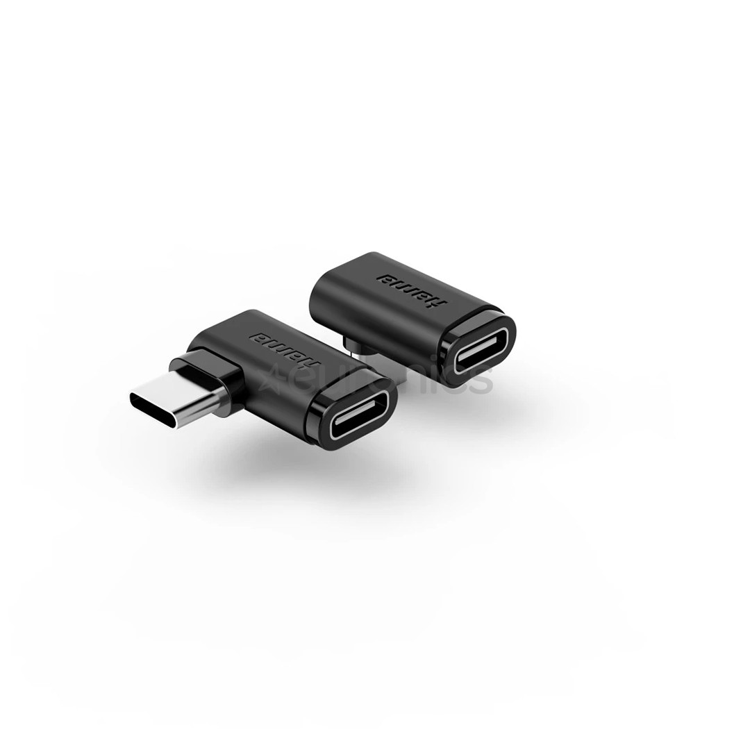 Hama 90°C USB-C Angled Adapter, черный - Адаптер