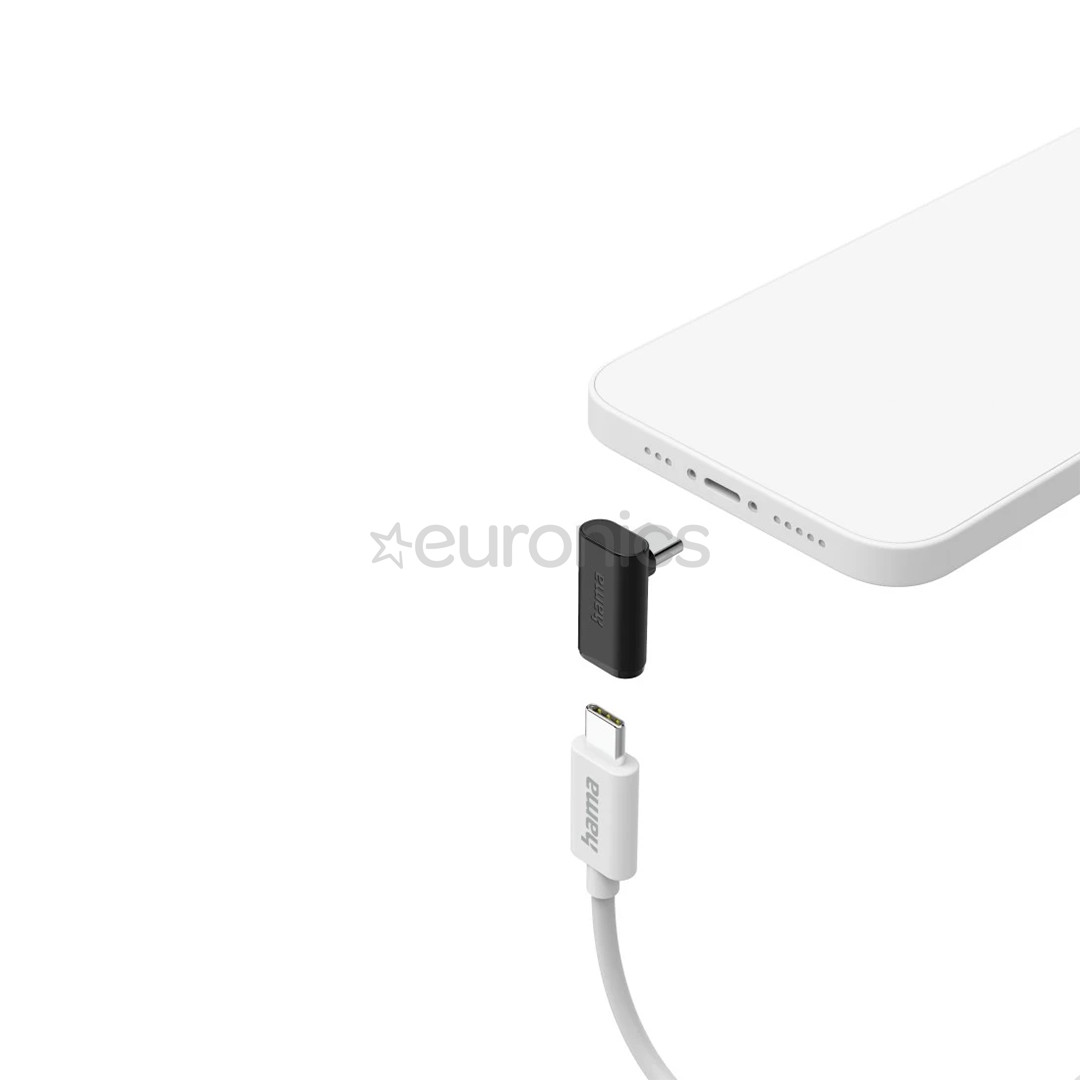 Hama 90°C USB-C Angled Adapter, черный - Адаптер