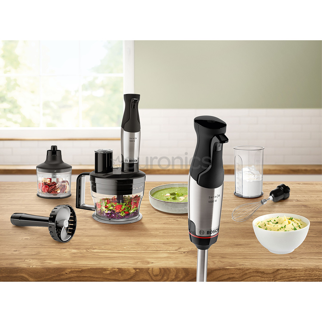 Bosch ErgoMaster, Series 6, 1000 W, roostevaba teras/must - Saumikser