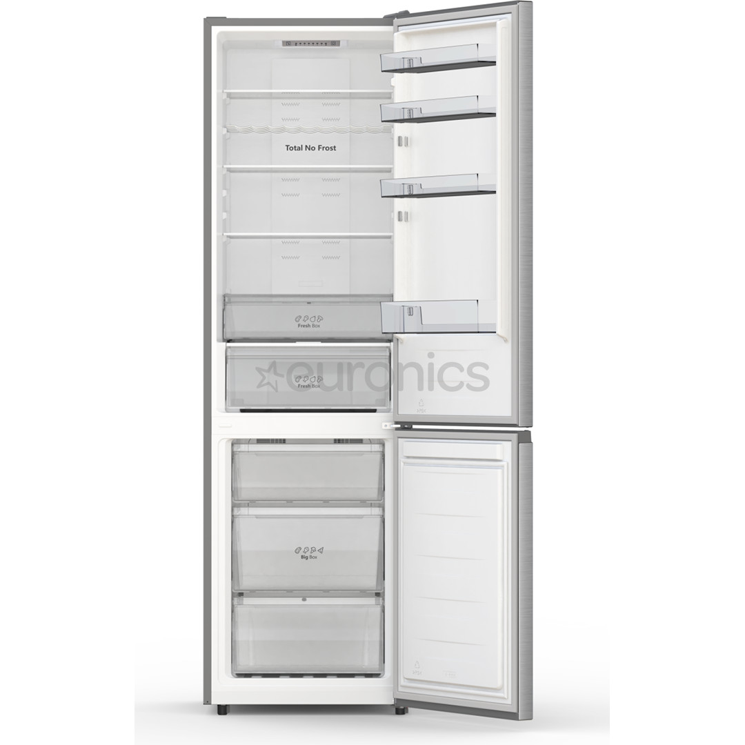 Hisense, Total No Frost, 336 L, height 202 cm, grey - Refrigerator