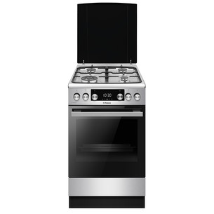 Hansa, 65 L, katalüütiline puhastus, laius 50 cm, roostevaba teras - Gaasipliit elektriahjuga FCMX583292