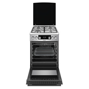 Hansa, 65 L, katalüütiline puhastus, laius 50 cm, roostevaba teras - Gaasipliit elektriahjuga