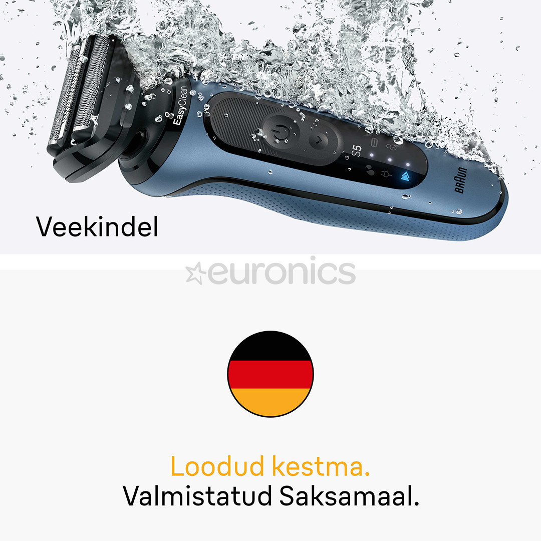 Braun Series 5, Wet & Dry, синий - Бритва