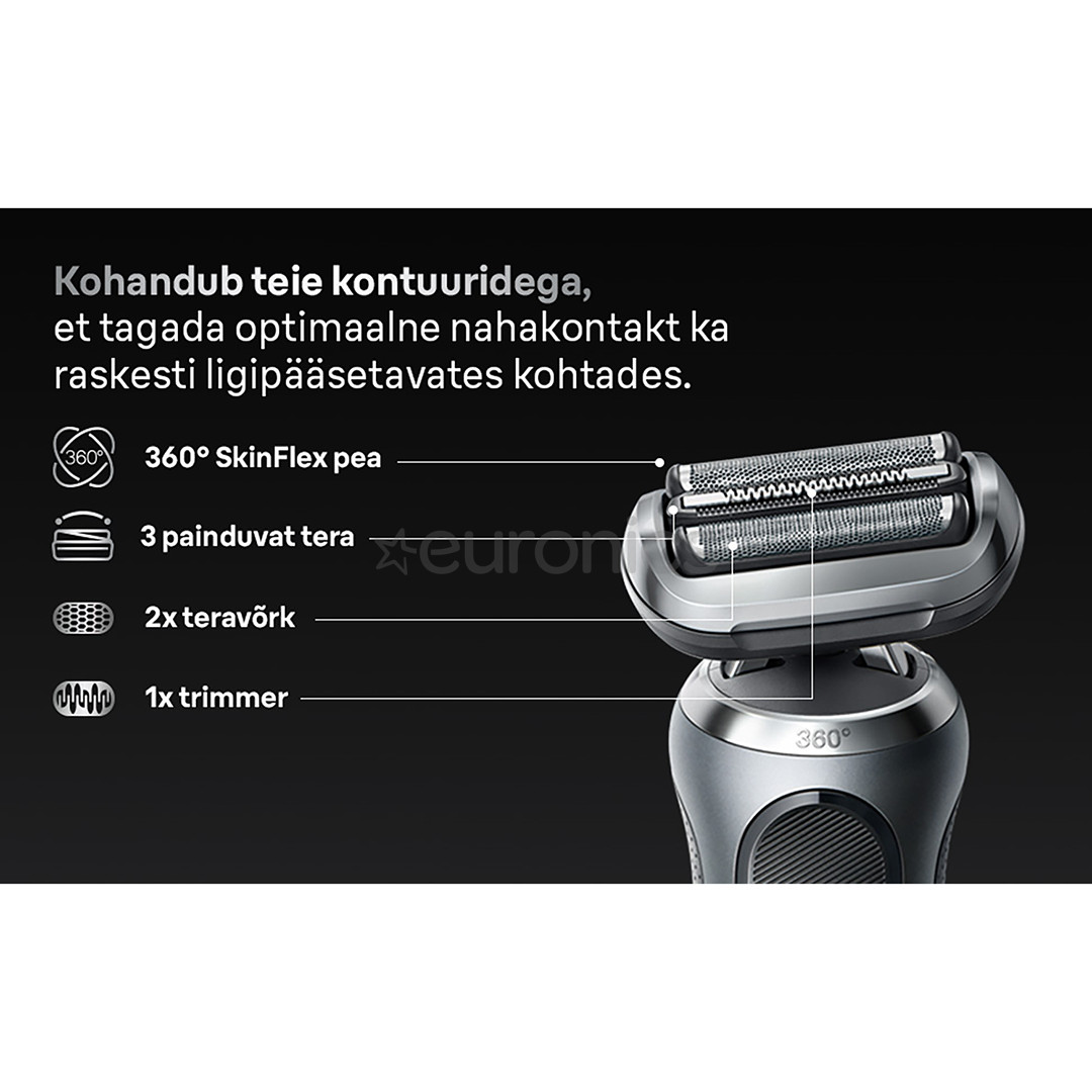 Braun, Series 7, Wet & Dry, серый - Бритва