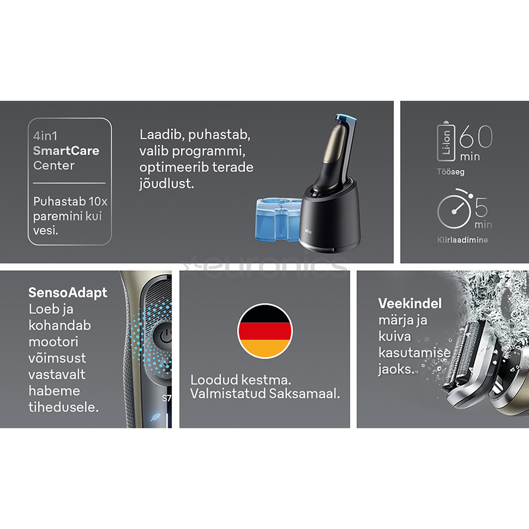 Braun Series 7, wet & dry, brown - Shaver