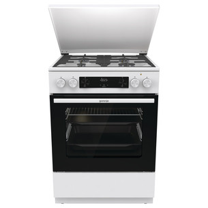Gorenje, 71 L, laius 60 cm, valge - Gaasipliit elektriahjuga GKS6C71WF