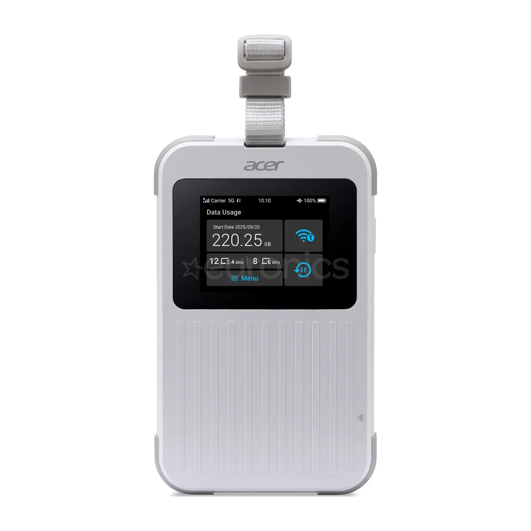Acer Connect M6E 5G Mobile WiFi, 8000mAh, light grey - Wi-Fi Router