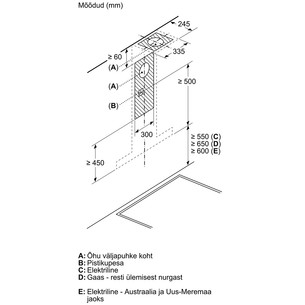 Bosch, Seeria 6, 722 m³/h, roostevaba teras - Õhupuhasti