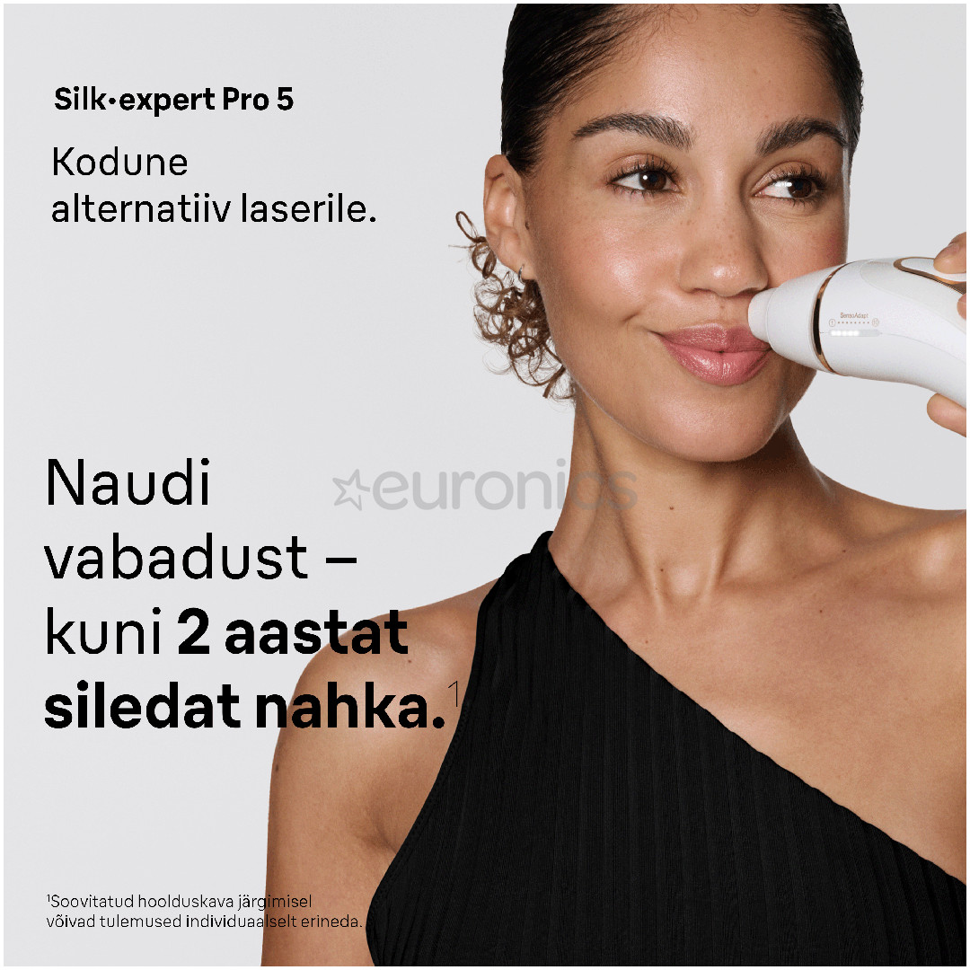 Braun Silk-expert Pro 5, белый/золотистый - Фотоэпилятор