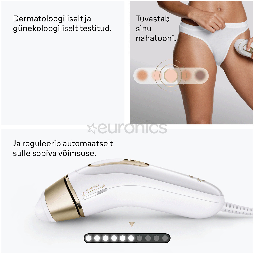 Braun Silk-expert Pro 5, белый/золотистый - Фотоэпилятор