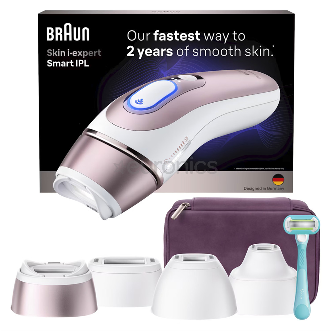 Braun Skin i·expert, белый/розовый - Фотоэпилятор