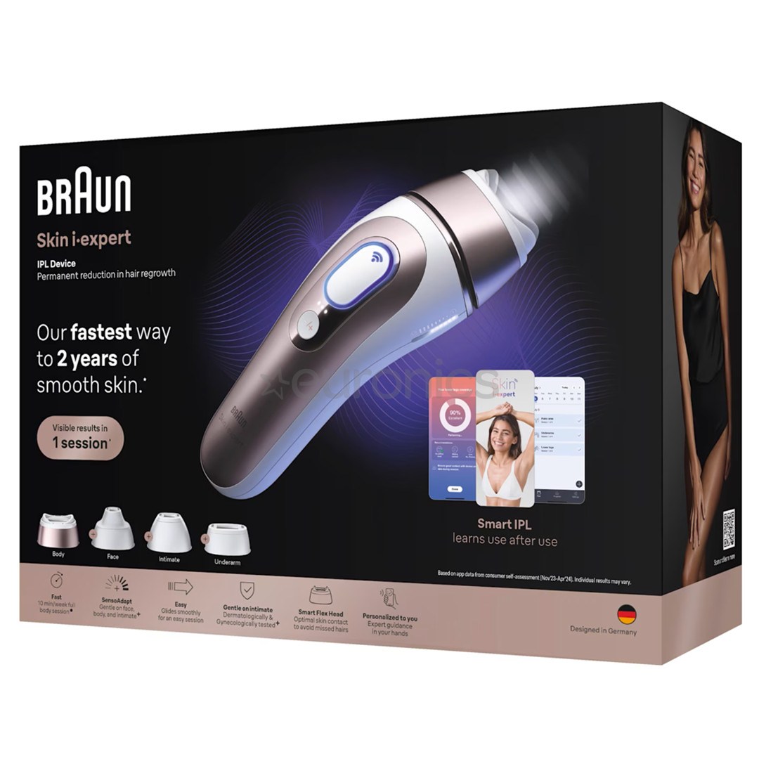 Braun Skin i·expert, белый/розовый - Фотоэпилятор