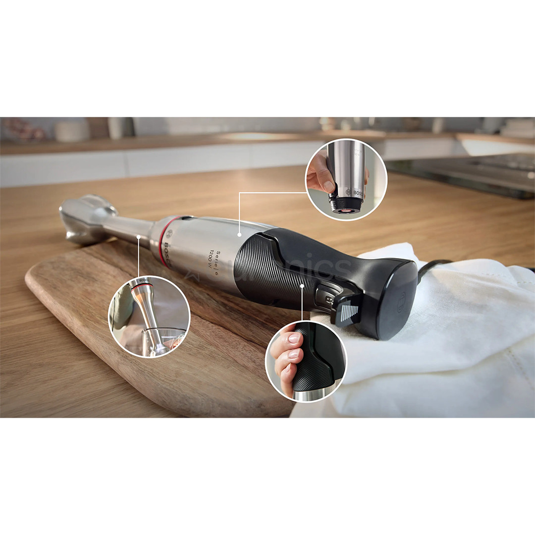 Bosch ErgoMaster, Series 6, 1200 W, stainless steel - Hand blender