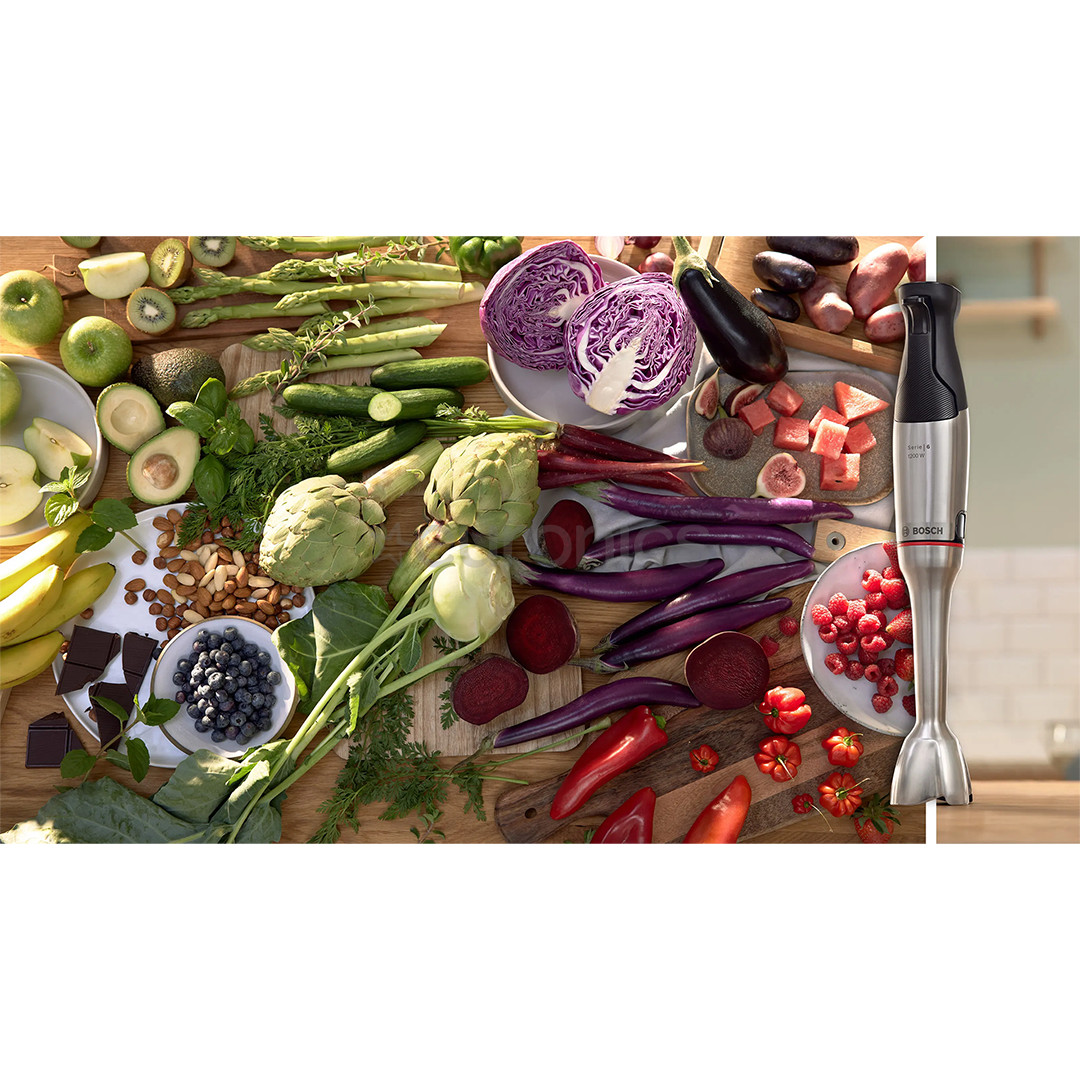 Bosch ErgoMaster, Series 6, 1200 W, stainless steel - Hand blender
