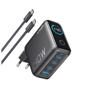 Anker 4-Port Foldable PD 3.1 USB-C GaN Charger, 140W, hall - Laadija