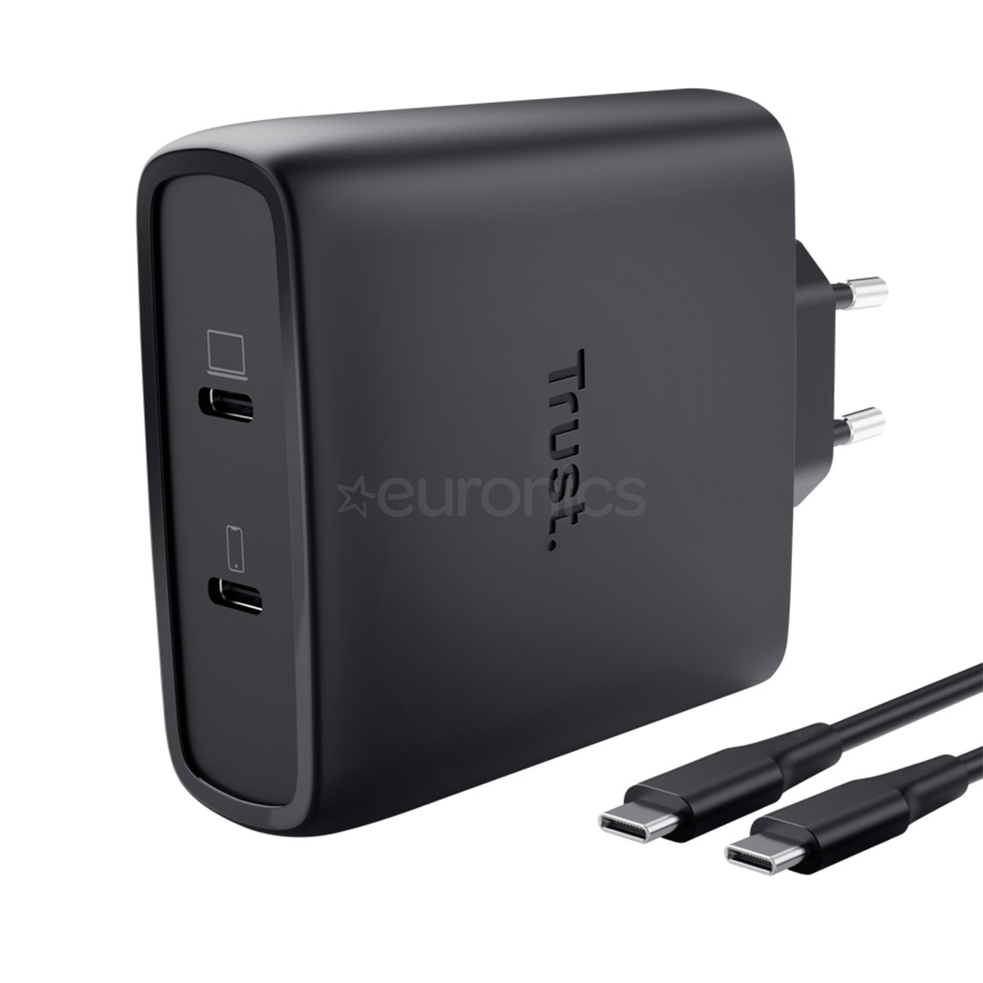Trust Maxo, 100 W, USB-C, must - Laadija